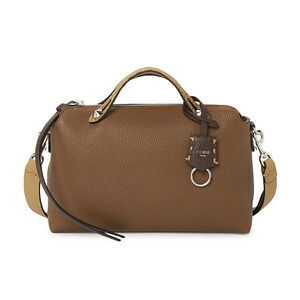 FENDI FF Jacquard Shopper Tote Shoulder Bag Brown